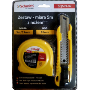 Zestaw- miara 5m z nożem  SCHMITH